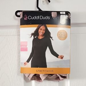 Cuddl Duds Long Sleeve Henley Top